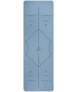 Tumaz Care AYM2401 Water Resistant Eco-friendly Non-Slip TPE Align Yoga Mat - Light Blue
