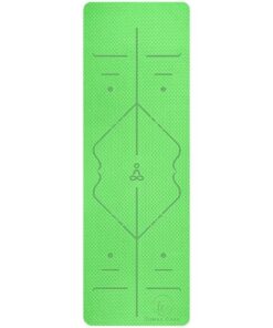 Tumaz Care AYM2401 Water Resistant Eco-friendly Non-Slip TPE Align Yoga Mat - Light Green