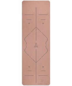 Tumaz Care AYM2401 Water Resistant Eco-friendly Non-Slip TPE Align Yoga Mat - Pink