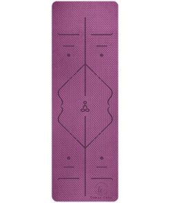 Tumaz Care AYM2401 Water Resistant Eco-friendly Non-Slip TPE Align Yoga Mat - Purple