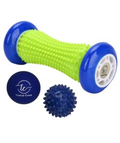 Tumaz Care FR021 3-in-1 Hand and Foot Massage Roller Spiky Ball & Lacrosse Ball - Blue
