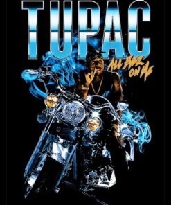 Tupac Shakur (All Eyez Motorcycle) Poster with Black Frame