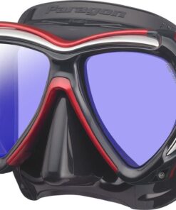 Tusa Paragon Mask - Black/Metallic Dark Red