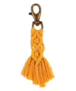 Tussle Woven Style Keyrings - Mustard