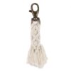 Tussle Woven Style Keyrings - White