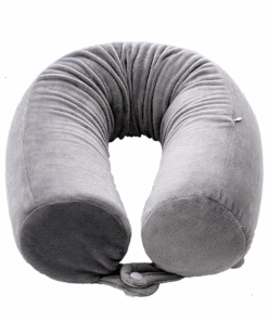 Twist Memory Foam Travel Pillow - Grey