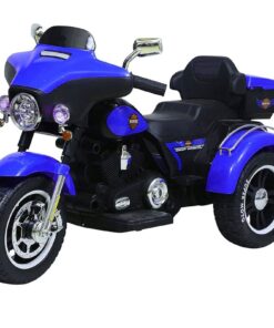 Two Seats Kids Electric Motorcycle Three Wheel Ride On/ Gift for Kids - Blue