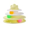 Two - Tone 4 Layer Interactive Tower Cat Toy - Yellow & White