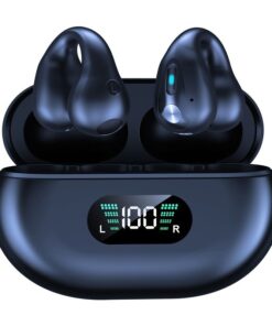 TWS Air Conduction Earphones Wireless Sports Anti-Lost Ear Clip Earbuds - Black