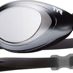 TYR Black Hawk Mirrored Racing Goggles - Silver