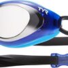 TYR Black Hawk Mirrored Racing Goggles - Silver/Blue