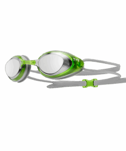 TYR Black Hawk Mirrored Racing Goggles - Silver/Green