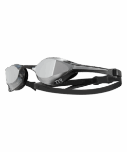 TYR Tracer X Elite Mirrored Racing Goggles - Silver, Black