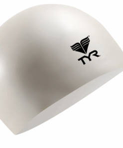 TYR Wrinkle Free Silicone Swim Cap - White