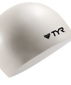 TYR Wrinkle Free Silicone Swimming Cap - White