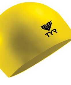 TYR Wrinkle Free Silicone Swimming Cap - Yellow