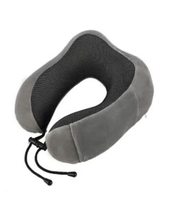 U Shaped Memory Foam Neck Pillows For Outdoor, Travel, Office, Home - Grey
