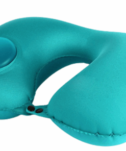 U-Shaped Travel Neck Pillow Inflatable & Foldable - Blue