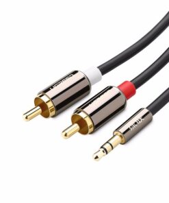 UGreen 10590 3.5mm Male to 2RCA Male 3m Audio Cable-BK