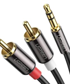 UGreen 10591 3.5mm Male to 2RCA Male 5m Audio Cable-BK