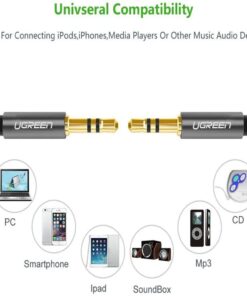 UGreen 10737 3.5mm Male to Male Round 5m Aud Cable-BK
