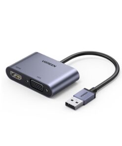 UGreen 20518 USB3.0 Male to HDMI+VGA Female Adap-GY