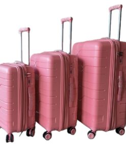 Ultimate PP 3-Piece Unbreakable and Expandable Suitcase Set - Blush Pink