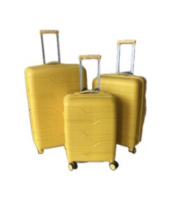 Ultimate PP 3-Piece Unbreakable and Expandable Suitcase Set - Royal Yellow
