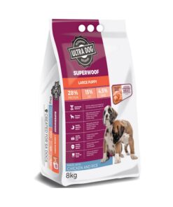 Ultra Dog Superwoof Large Breed Puppy Chicken & Rice 8KG