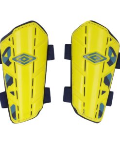 Umbro Veloce Slip Shinguard - Juniors - Blazing Yellow/ Ibiza Blue/ Sodalite Blue