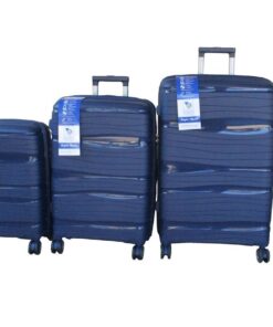 Unbreakable 3-Piece Spinner Luggage Set - PP Leather, Durable, Multi-Size