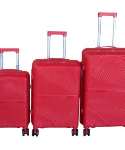 Unbreakable 3piece Red HardShell Luggage Set-Spinner Wheels & Built-in Lock