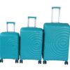 Unbreakable Bright Turquoise 3-Piece Luggage Set - Hard Shell and Lock
