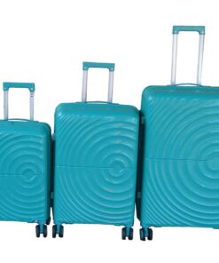 Unbreakable Bright Turquoise 3-Piece Luggage Set - Hard Shell and Lock