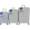 Unbreakable Cream White 3-Piece Luggage Set
