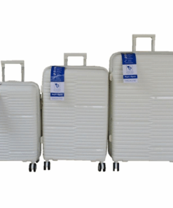 Unbreakable Cream White 3-Piece Luggage Set