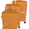 Unbreakable Polypropylene Hardshell Spinner Trolley Luggage Set - Orange