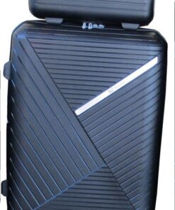 Unbreakable Travel Luggage 2 Piece Suitcases Spinner - 20" - Black