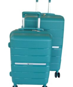 Unbreakable Travel Luggage 2 Piece Suitcases Spinner - Aqua Blue