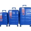 Unbreakable Travel Luggage 3 Piece Suitcases Spinner - Blue