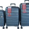 Unbreakable Travel Luggage 3 Piece Suitcases Spinner - Dark Grey