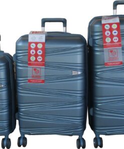 Unbreakable Travel Luggage 3 Piece Suitcases Spinner - Dark Grey
