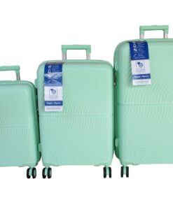 Unbreakable Travel Luggage 3 Piece Suitcases Spinner - Light Green