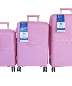 Unbreakable Travel Luggage 3 Piece Suitcases Spinner - Light Pink