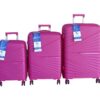 Unbreakable Travel Luggage 3 Piece Suitcases Spinner - Pink