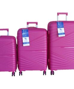 Unbreakable Travel Luggage 3 Piece Suitcases Spinner - Pink