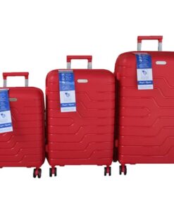 Unbreakable Travel Luggage 3 Piece Suitcases Spinner - Red