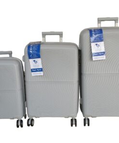 Unbreakable Travel Luggage 3 Piece Suitcases Spinner - Silver