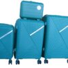 Unbreakable Travel Luggage 4 Piece Suitcases Spinner - Coral Blue