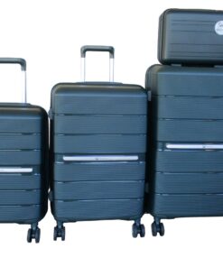 Unbreakable Travel Luggage 4 Piece Suitcases Spinner - Dark Green